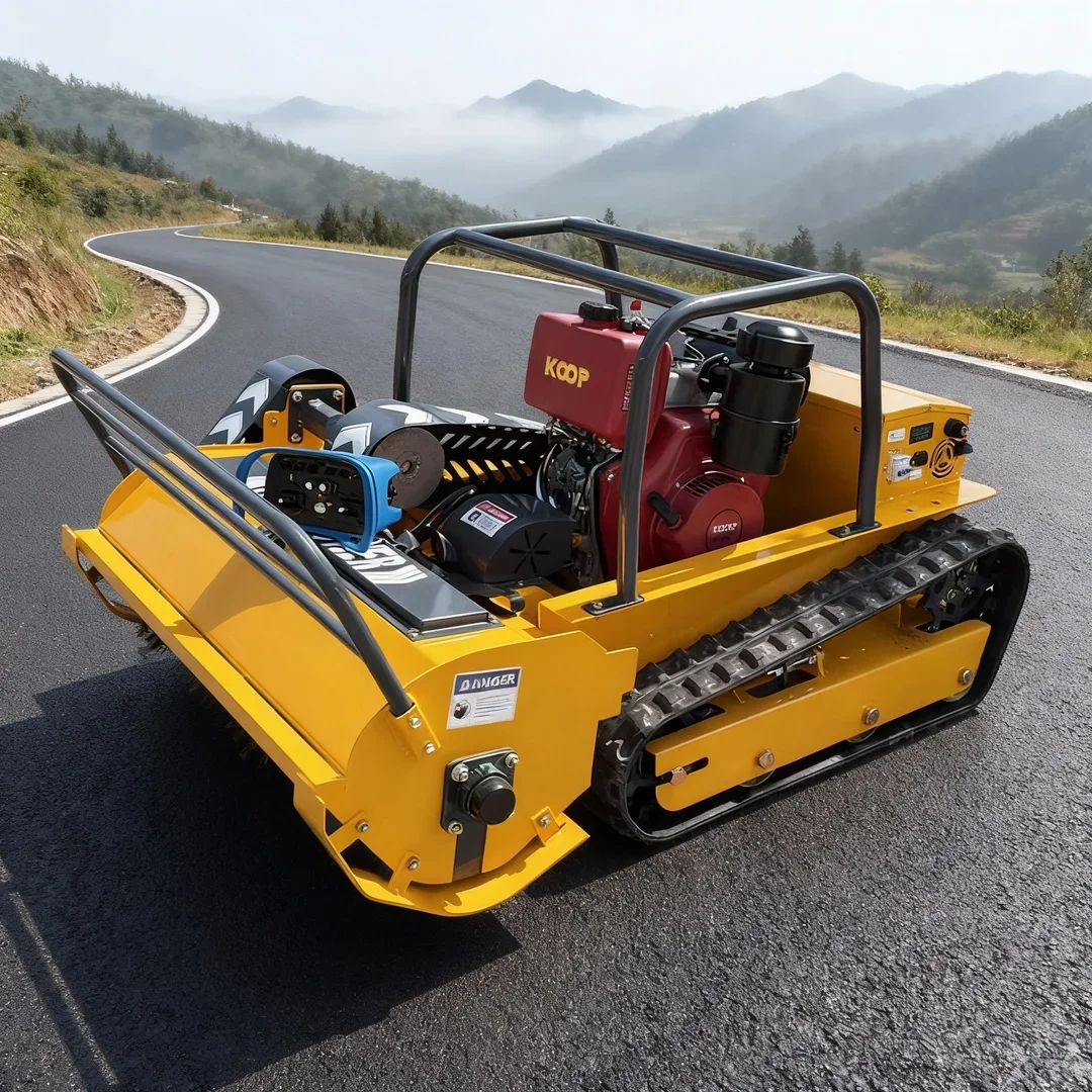 

Customized 800-1200mm Cutting Width Professional Flail Lawn Mower - Petrol Engine Remote Control Grass Trimming Machine