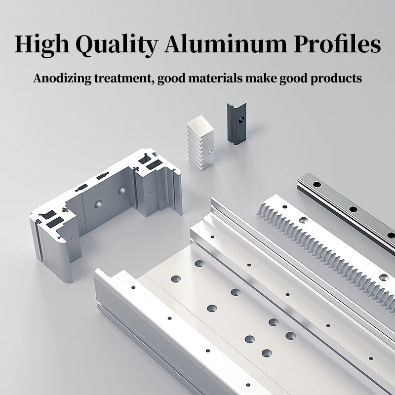 RXC175F 100mm-6000mm Max 102Kg Load Heavy-  Rack and Pinion Linear Rail With Gear Rack Slide Rack and Pinion CNC