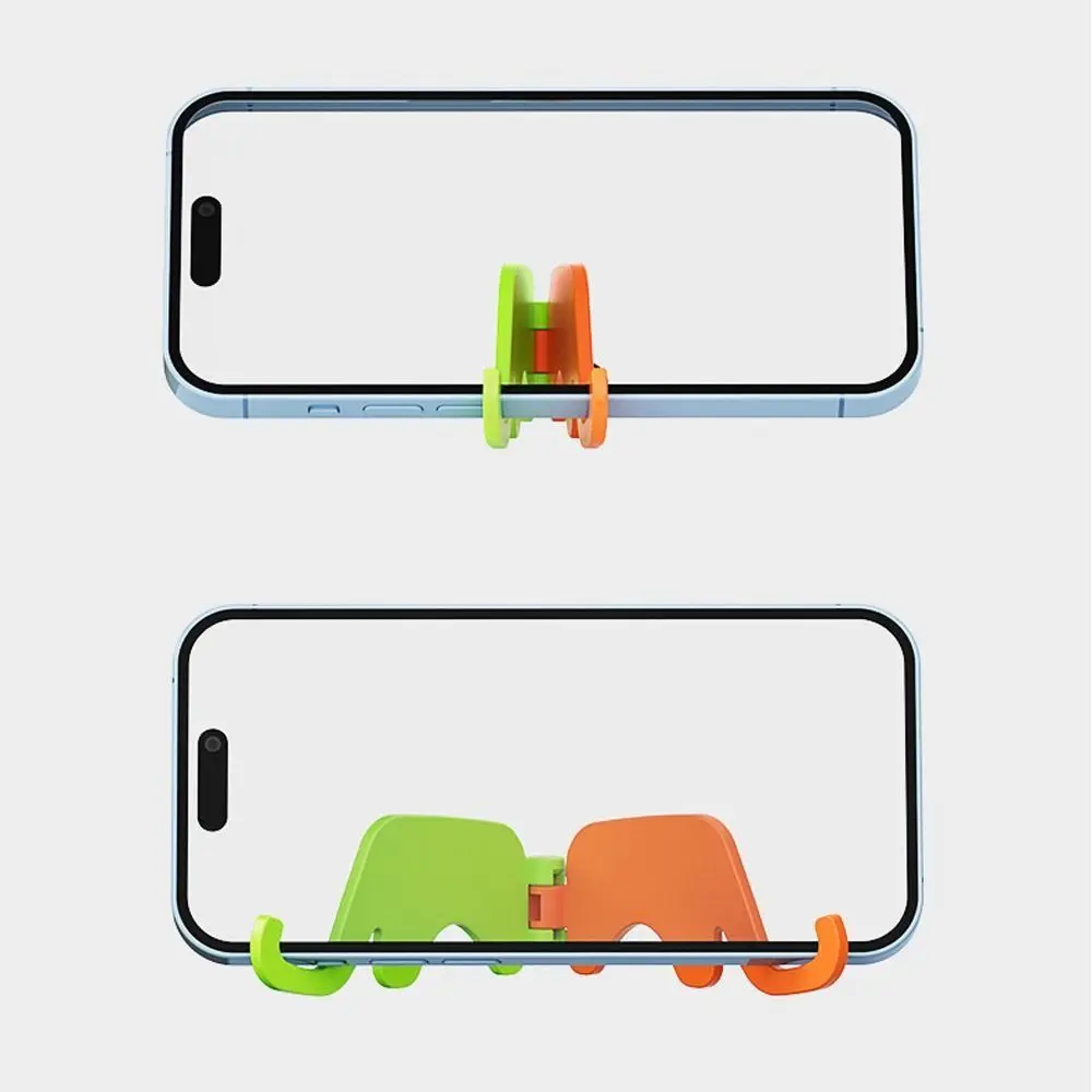 Soporte para teléfono móvil con forma de elefante, soporte portátil plegable para teléfono móvil, creativo con llavero, soporte para teléfono móvil
