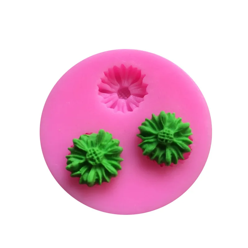 DIY SUNFLOWER Fondant Mold Daisy Liquid Silicone Mould Clay Cake Decoration Accessories