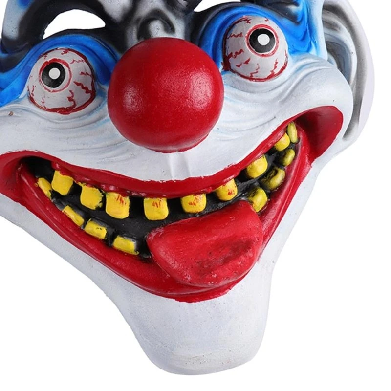 Y5GC Masque blagues effrayantes, Horreur Clown Mask Halloween Props for Adults Kids Cosplay Mask Mask Funny