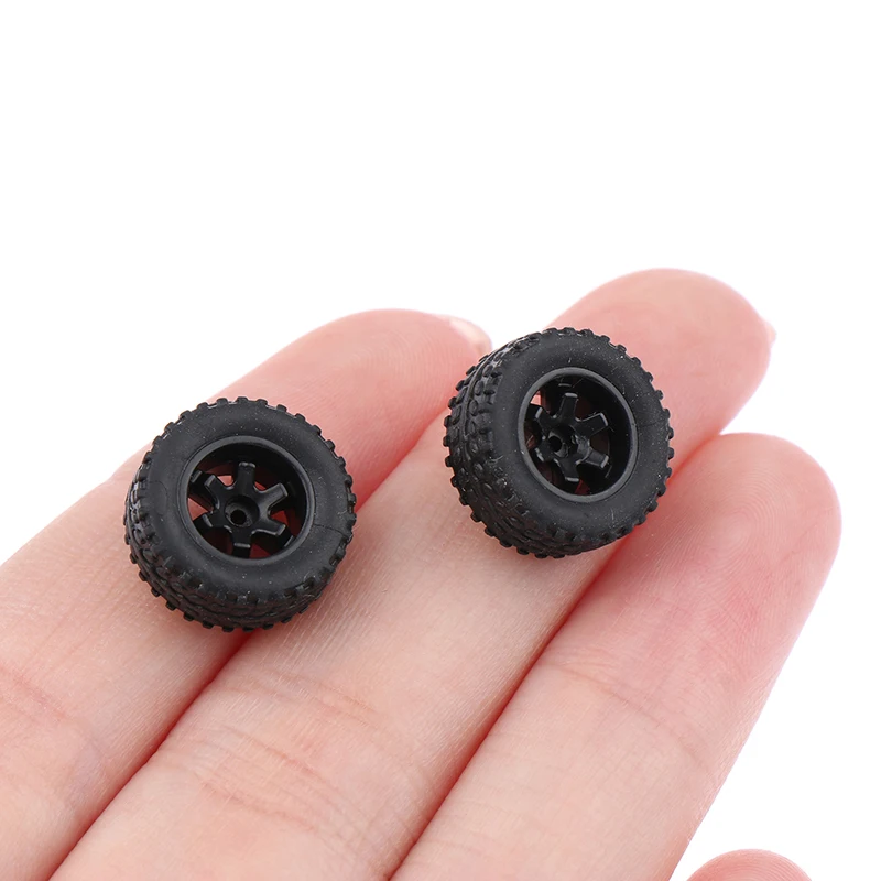 1Set DIY Racing Vehicle Toys 1:64 Car Wheels For Rubber Tire With Wheel Axle Model Modified Part