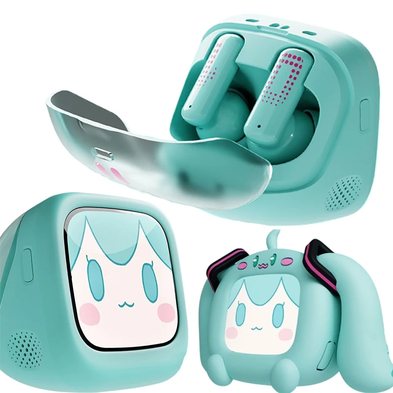 

Hatsune Miku Bluetooth Headset Anime Touch Screen Interactive Wireless 5.3 Headset Cartoon Ultra-long Battery Life Headphones
