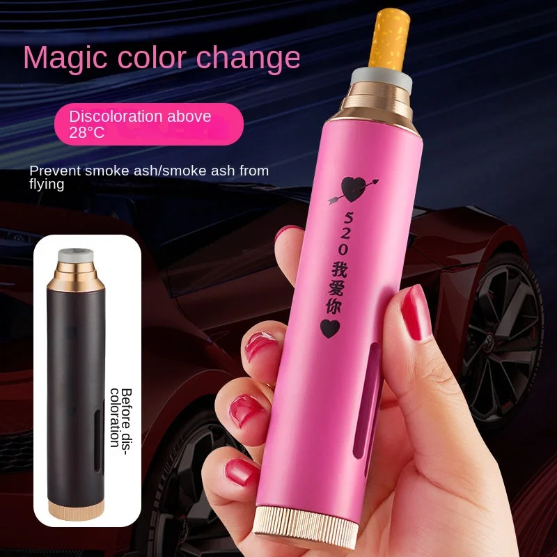 Car Portable Ashtray, in-car Smoking Prevention, Temperature Control, Discoloration, Lazy Smoking Cigarette Holder