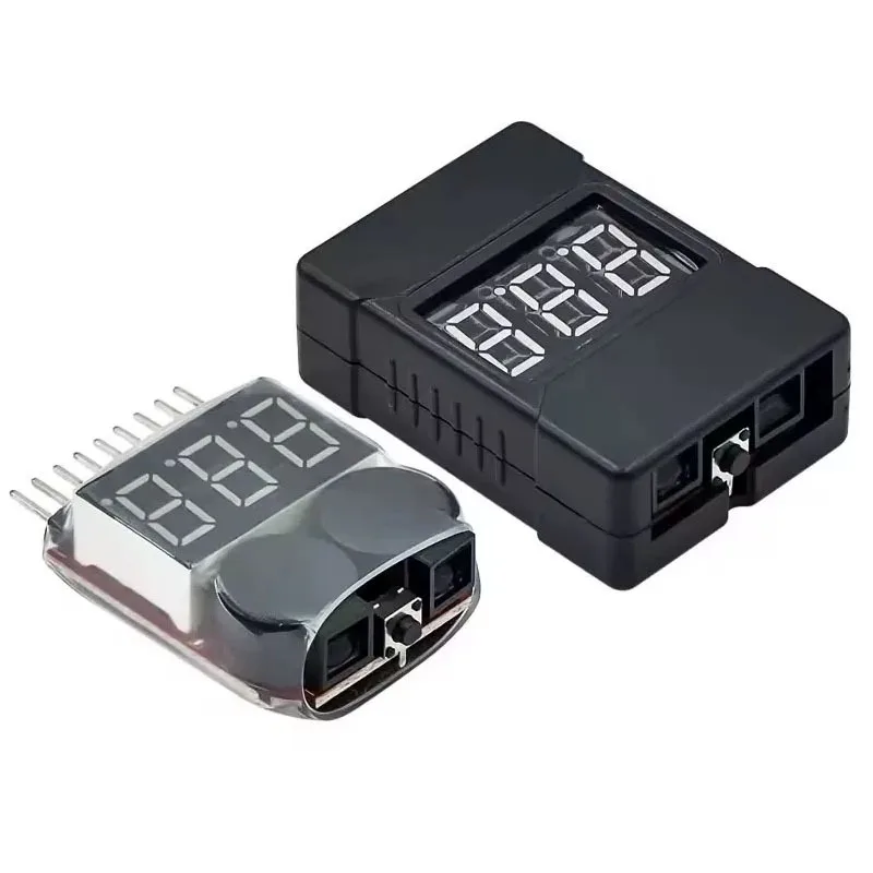 1/5PCS 1-8S Lipo Battery Voltage Indicator Tester Low Voltage Buzzer Alarm Checker for Lipo/Li-ion Vehicles Remote Control Toys