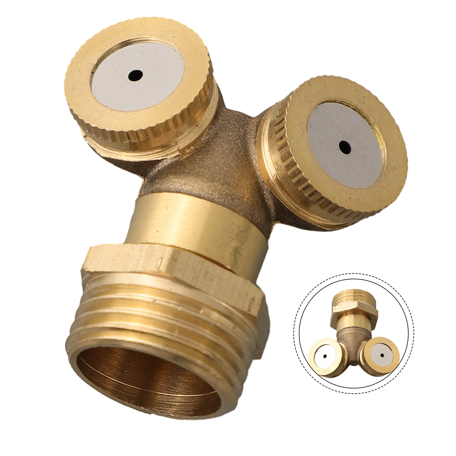 Brass Cooling Spray Nozzle 1/2 inch for Garden Water Irrigation Humidification Lawn Green Belt Patio Fountain Mist Applications