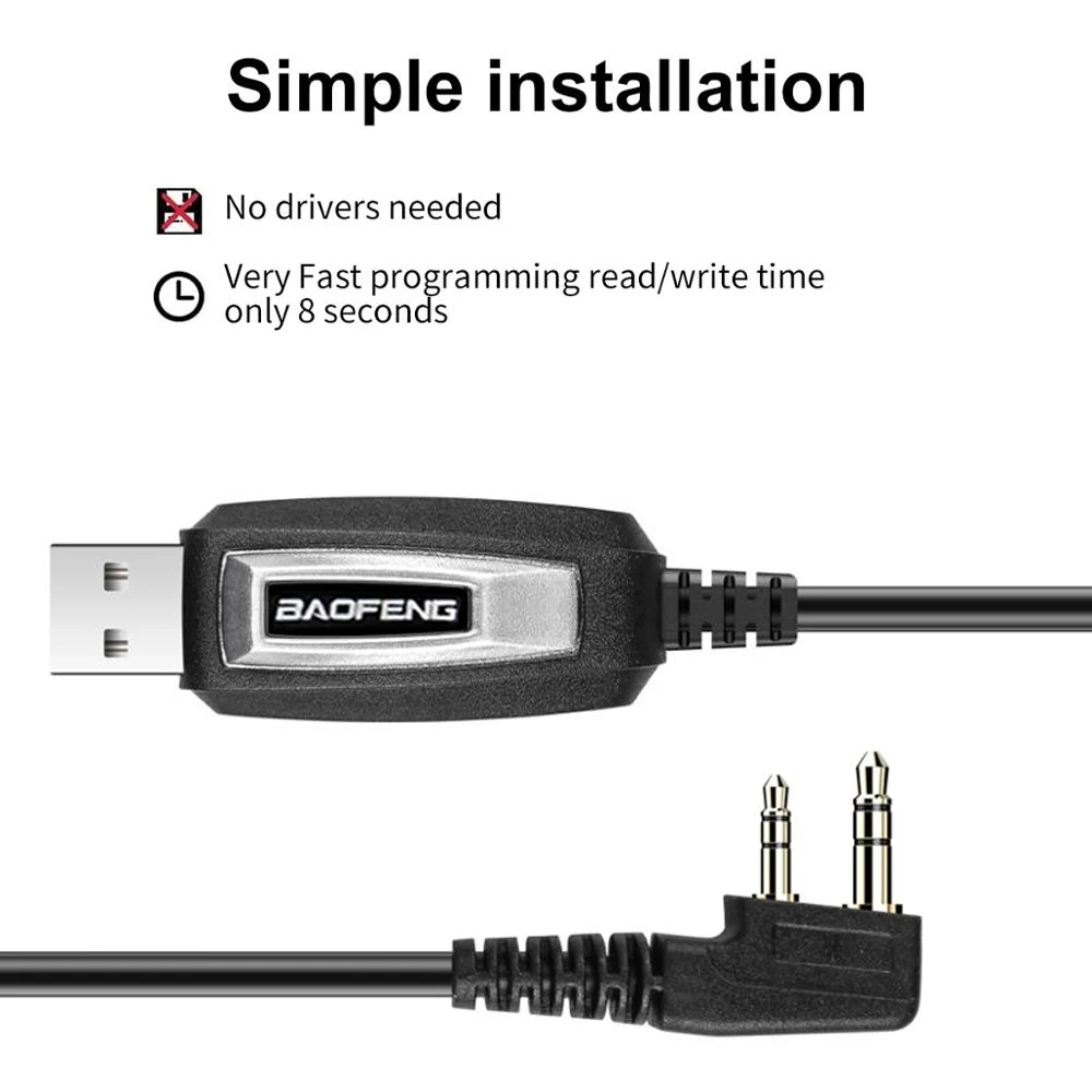 Kabel USB do programowania z płytą CD dla Baofeng UV-5R 82 888S UV-S9PLUS UV-13 16 17 21 Pro Quansheng UV-K5 5R Plus Walkie Talkie Radio