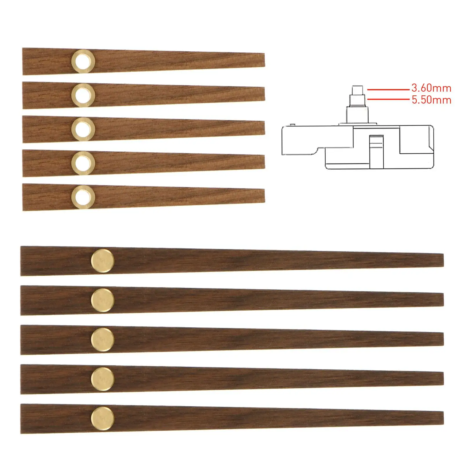 5 Sets Wooden Hand Clock Hands Movement Replacement Only Same Style Parts Diy Pointers Kit Quartz
