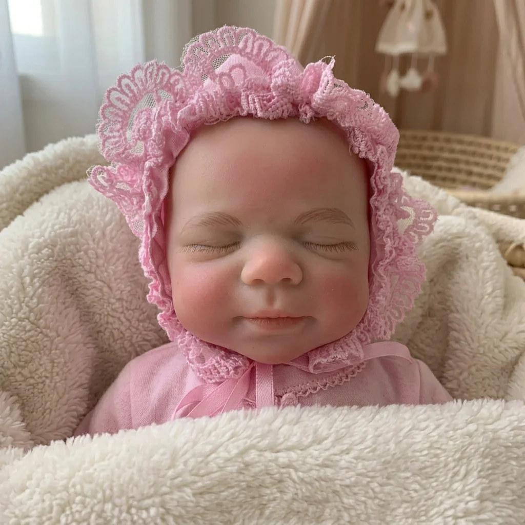 13 Inch Pascale Full Body Solid Silicone Reborn Baby Doll Open Mouth Design Hand Painted Waterproof Lifelike Bebe Reborn Collectible Birthday Gift
