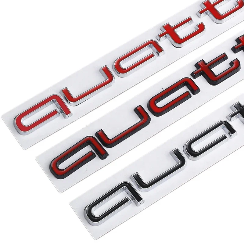 Car Trunk Badge Sticker for Audi Quattro Emblem S5 B8 S4 B6 A3 A5 A6 A4 A2 B4 B5 B2 B7 Q5 Q3 Q2 S3 S6 RS4 RS5 Rear Body Decal