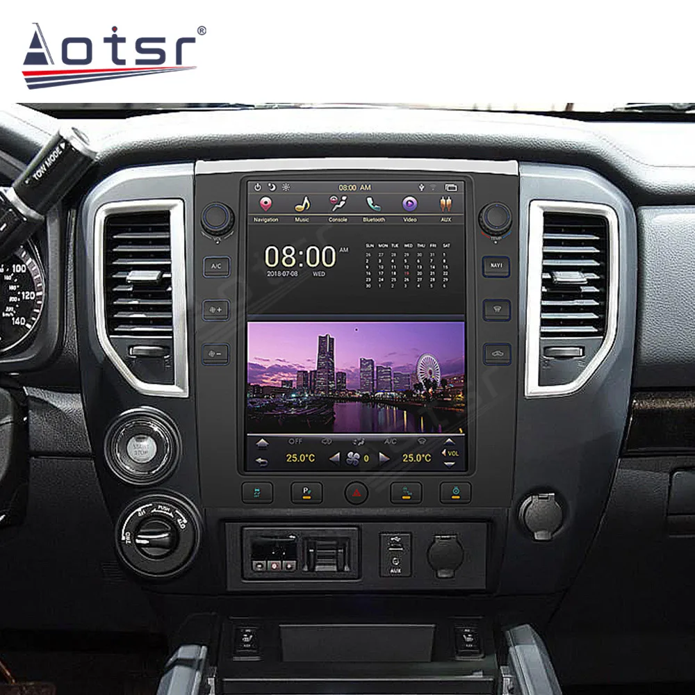 

2 Din Android For Nissan Titan 2016-2019 Stereo Receiver Tesla Vertical Screen Car Radio GPS Navigation Multimedia Player DSP