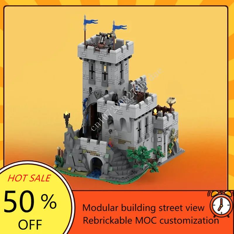 2775PCS MOC Medieval Castle Custom Puzzle Model Black Falcons - Falcon Keep Technical  DIY Set Toy For Technology Holiday Gift