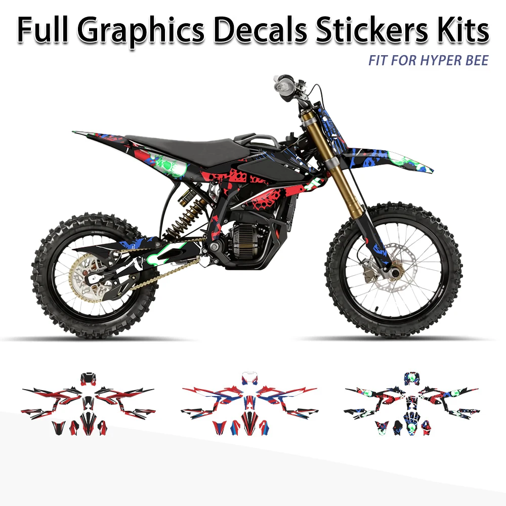 Fit For Sur Ron Hyper Bee Graphics Electric Dirt Bike Stickers Thickened Plate Decal Body Scratch Protection Stickers