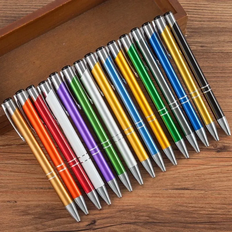 20-200pcs Wholesale Metal Pen Personalized with Your Company Logo PenAdvertising Pen Free Logo Printing Free Design Service
