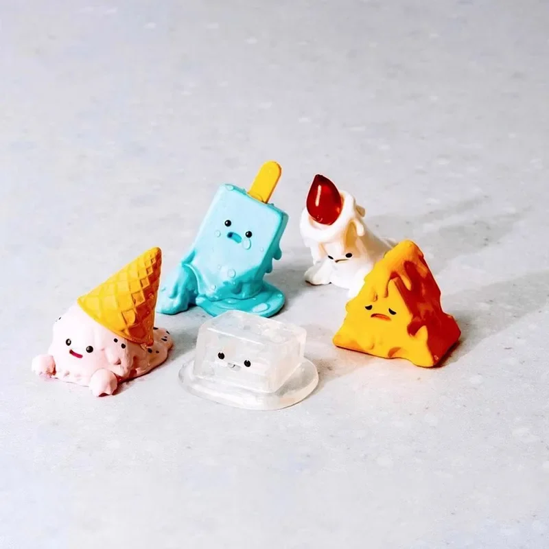 Original QUALIA Gashapon Melting Ice Cream Dessert Qversion Mini Anime Action Figure Model Toy Gift Cartoon Character Collection