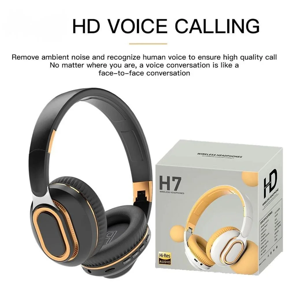 

H7 Bass Headphones Bluetooth Wireless Headsets Hifi Earphone Support TF-Card Mp3 FM Helmet with Mic For Xiomi iPhone Music Sport