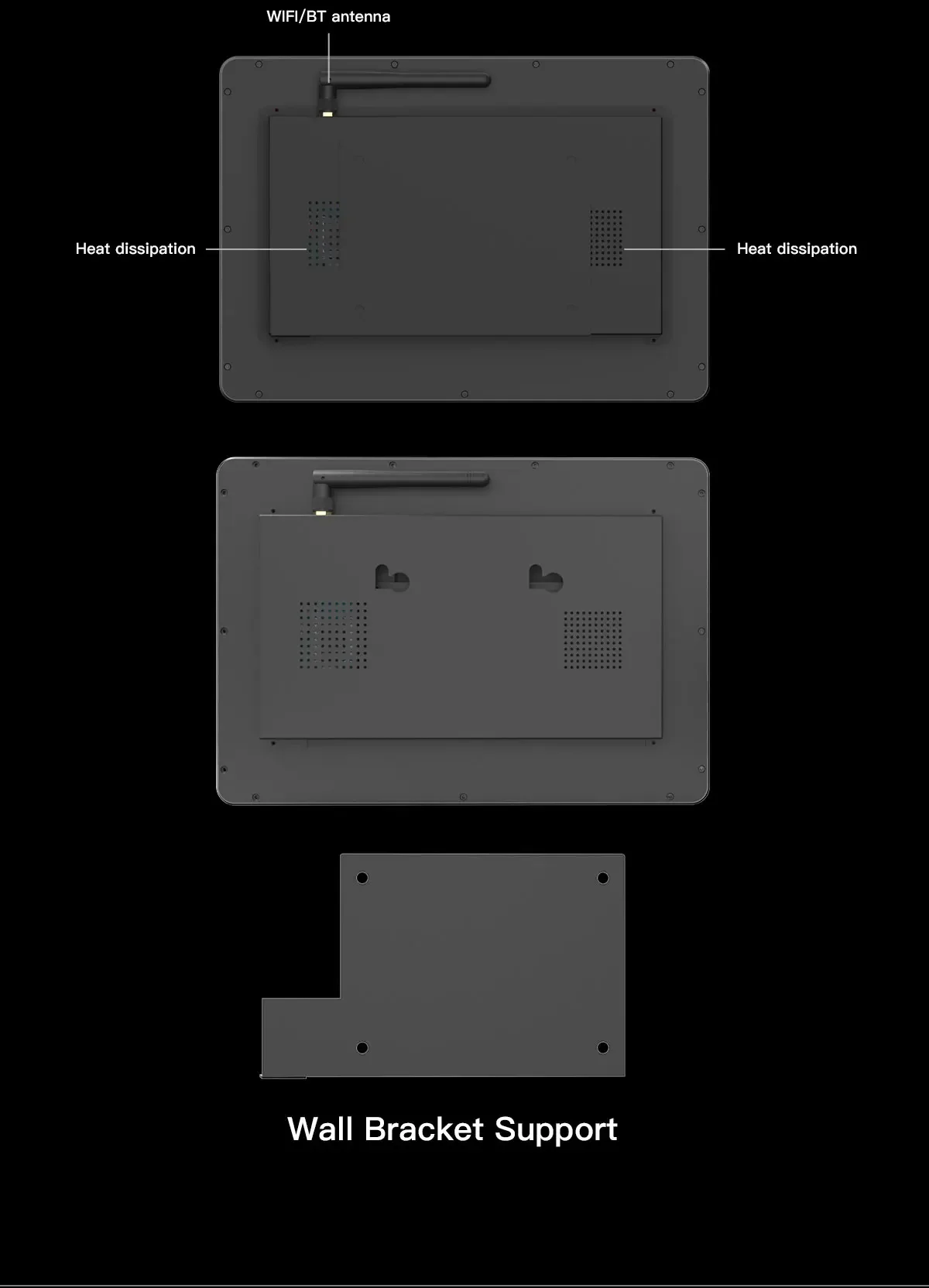 Kustom panel sentuh android 10.5 inci RK3566 wifi HD-MI POE RS485 dudukan dinding tablet android rumah pintar iot tablet pc