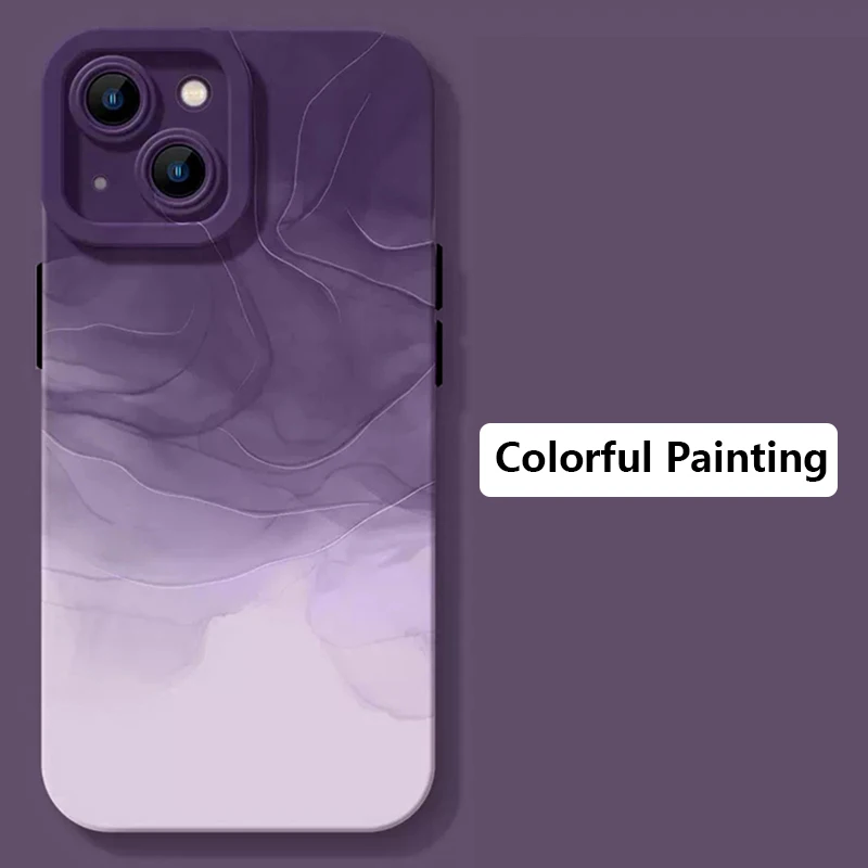 

Painted phone case, carcasa suave a prueba de golpes para iPhone 14 15 Pro 13 Mini, 12, 11, XS Max, XR, X, 7, 8 Plus, SE 2, 2020