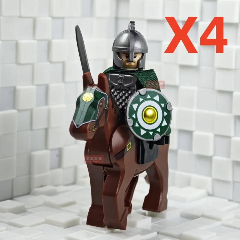 Battle Five Armies mit Schwert Rohan mit Pferd Bausteine Modell Ziegel Mini Action Spielzeug Figuren Spielzeug Geschenk für Kinder MOC