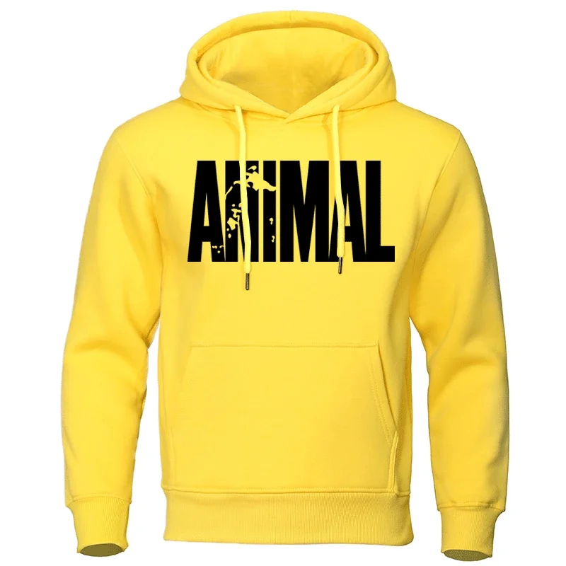 Men\'s Hoodies ANIMAL Print Sportswear Sweatshirts 2023 Autumn Winter Cotton Top Fashion Quality Male Clothing Casual Pullover