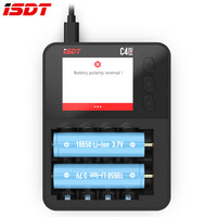 ISDT C4 EVO Smart Battery Charger Type-C QC3.0 Output for AA AAA Li-ion Battery IPS Display Screen and Fire Prevention