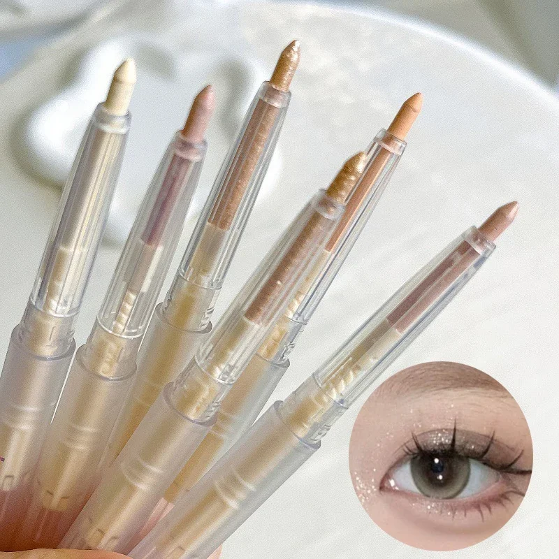 Milky Beige Lying Silkworm Eyeshadow Pen Pearlescent Matte Natural Eyes Corner Brightening Champagne Highlight Eyeliner Gel