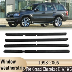Window Weatherstrip Belt Trim Door Windows Glass Waterproof Sealing Rubber Strips For Jeep Grand Cherokee II WJ WG 1998-2005