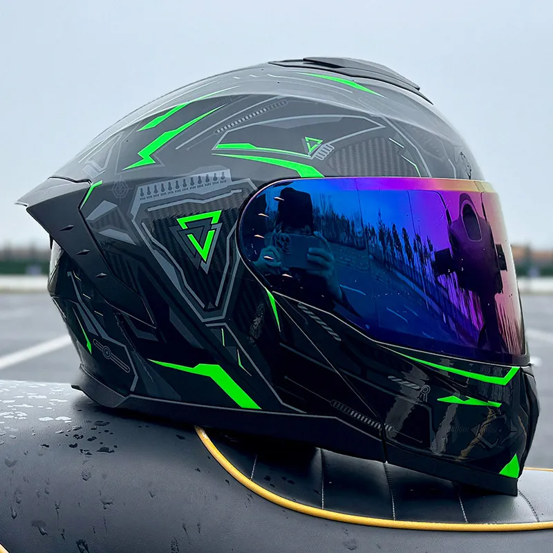 LVS-909-DOT Standard Motorcycle Flip Up Helmet, Durable ABS Hard Shell, Breathable Comfortable Urban Commute Safety Gear image 3