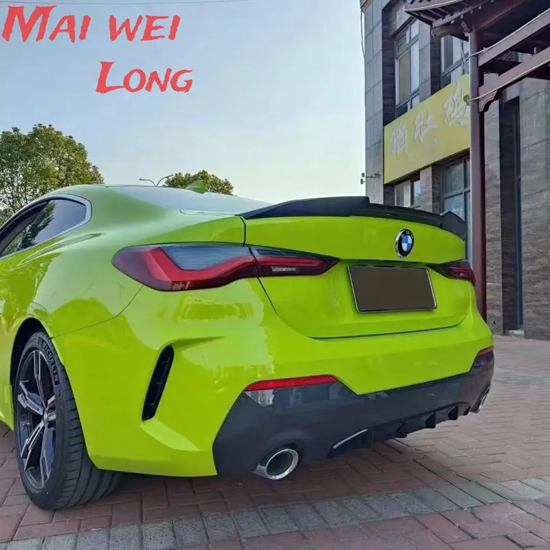 New Design For BMW 4 Series G22 M430i M440i  Spoiler 2 Door 2020 To 2023 By Rear Bumper Lip Trunk Spoiler Gloss Black