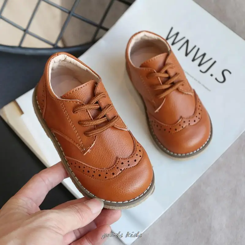 New Spring Autumn Children Leather Shoes For Boys Girls Casual Shoes Kids Soft Bottom Casual Outdoor Shoes Baby Sneakers