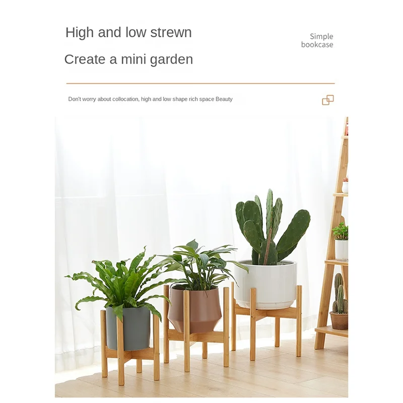 

RM-Bonsai Display Stand Wooden Flower Pot Stand Plant Wooden Stand Home Decoration Gardening Supplies