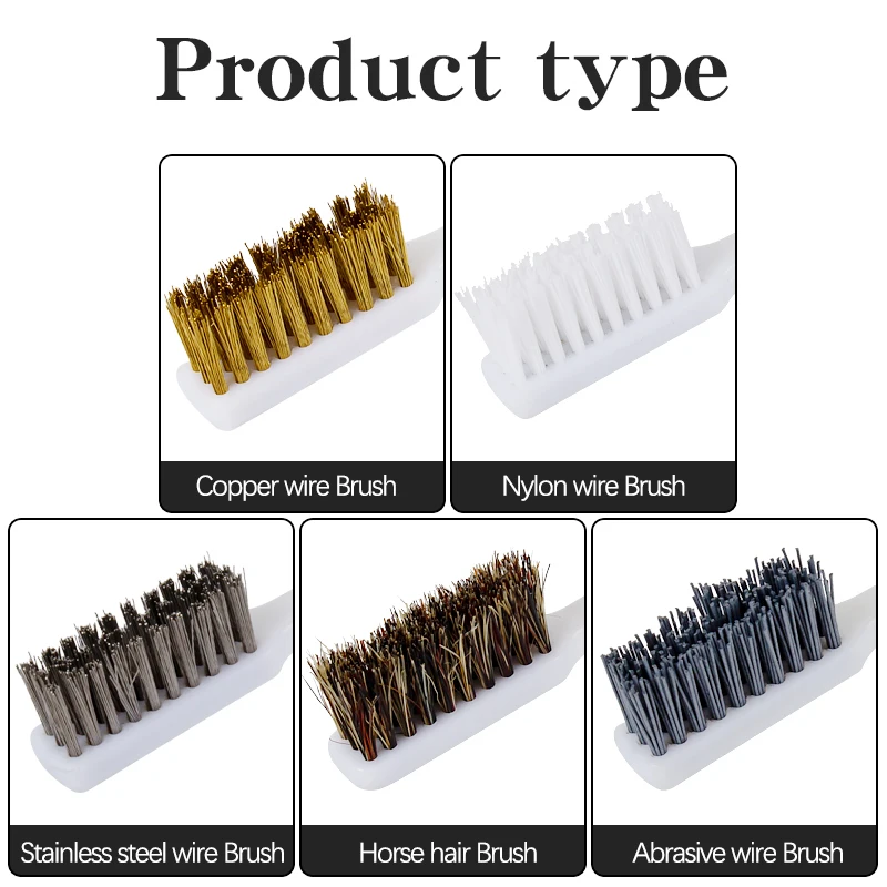 Mini Draht Pinsel Set Stahl Messing Nylon Reinigung Polieren Detail Metall Rost Pinsel