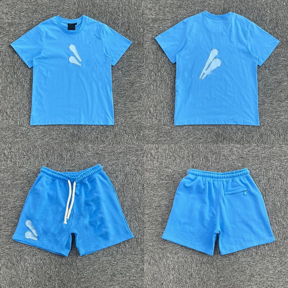 

SY-106 Короткий комплект унисекс, спортивный костюм для бега, уличная футболка и брюки, весенний мужской летний военный зеленый сезонный костюм