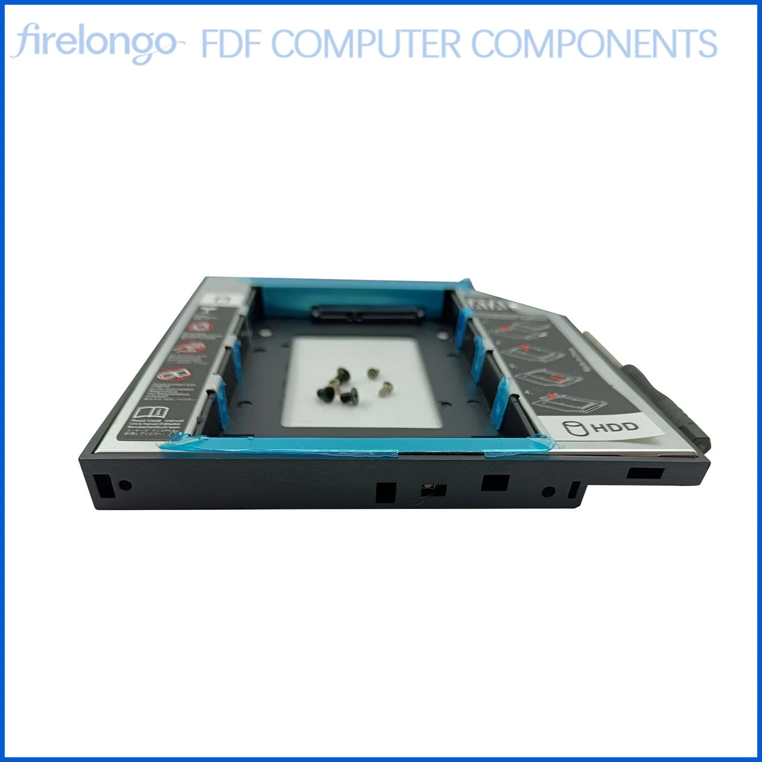 For Dell 12.7mm SATA Optical Drive to HDD Caddy for Samsung Dell Acer Universal Laptop Hard Drive Enclosure with Screwdriver