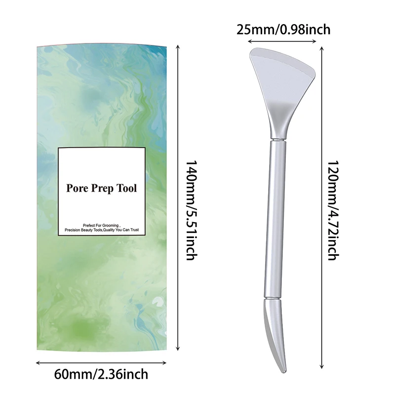 Gezicht Huidverzorging Porie Prep Tool Roestvrij Staal Huid Spatel Acne Popper Puistje Extractor Mee-Eter Remover Gezichts Diepe Reiniging