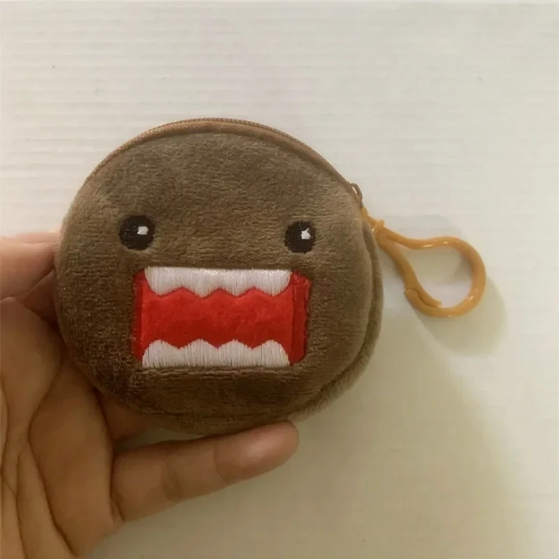 Domo Kun Plush Keychain Keyring Kawaii Cute Coin Purse Wallet Cartoon Mini Round Coin Pouch Case