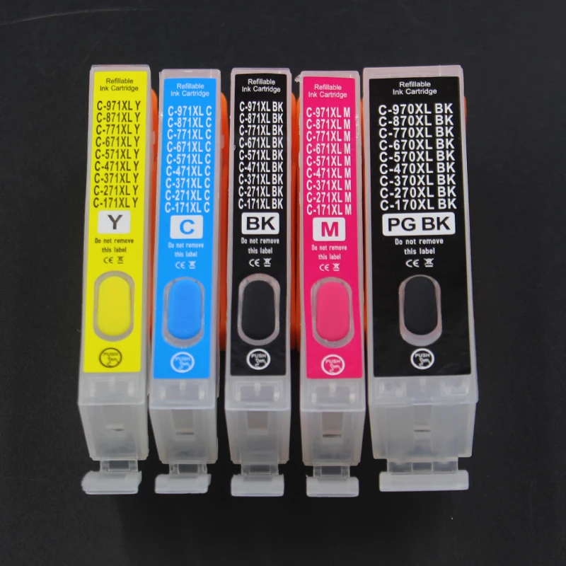 5pcs 570 571 PGI-570  CLI-571 refillable ink cartridge For canon Canon PIXMA TS6050 TS6051 TS6052 TS5050 TS5051 TS5052 TS5053