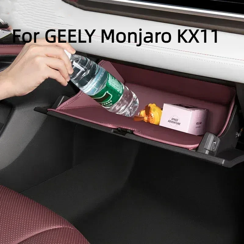 

For GEELY Monjaro KX11 Xingyue L 2024 Auto Co-pilot Storage Bag Pocket Scratch-proof Dust-proof Storage Slot Car Protective Mat