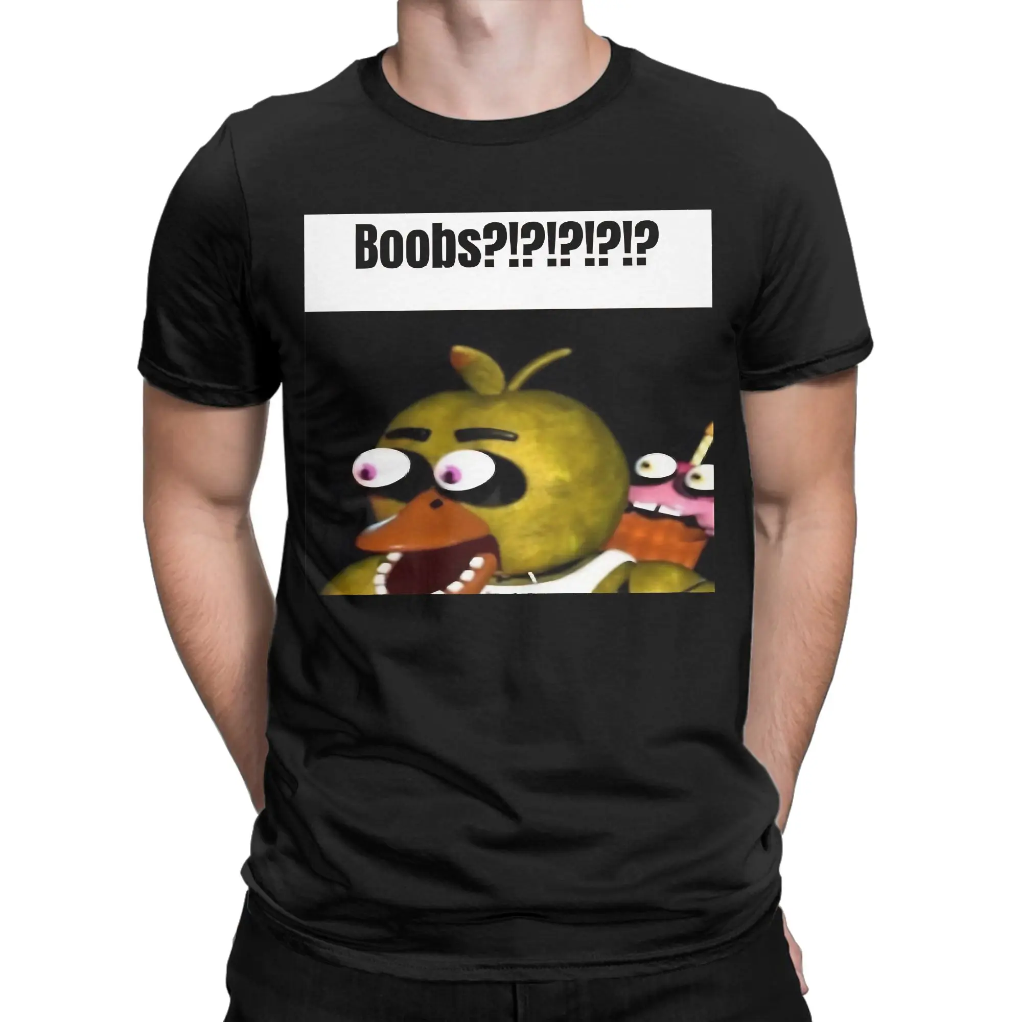 كرات بوني للرجال! !!! ميمي تي شيرت FNAF At Freddys 100% ملابس قطنية مضحكة قصيرة الأكمام س الرقبة تي شيرت جرافيك تي شيرت