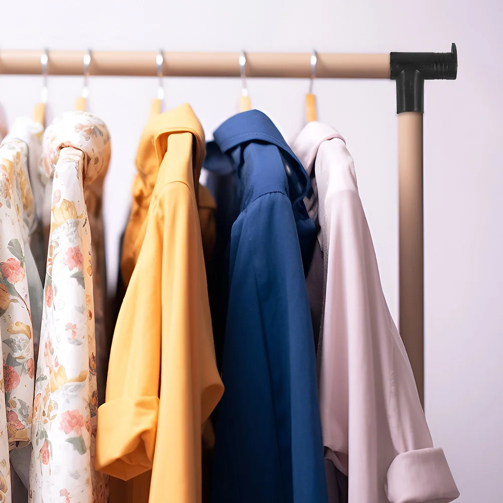 

6Pcs Clothes Drying Rack Connectors Right Angle Joints Universal Closet Rod Connectors Clothes Hanger Accessories