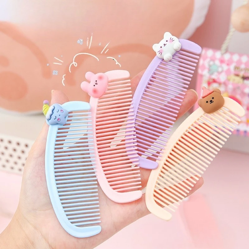 

Mini Portable Straight Hair Hair Comb Cute Cartoon Students Bangs Crescent Comb Sweet Girls Portable Pocket for Outdoor Travel