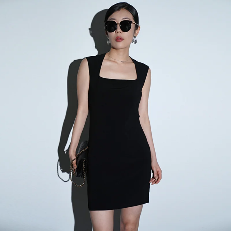 Black Suspender Dress Light and Thin Sexy Black Dress for Women