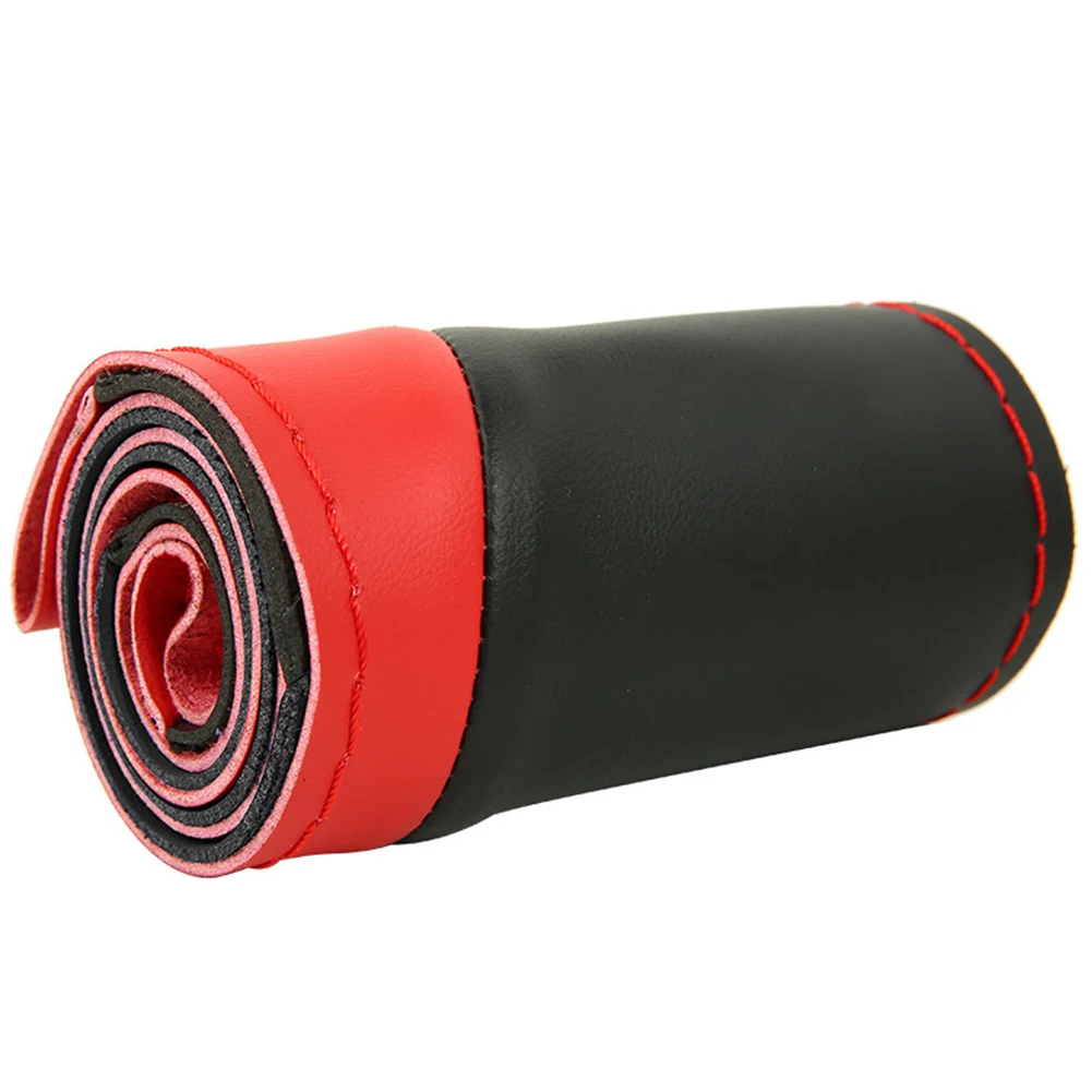 15 Inch Wheel Cover Red Wine Red DIY Steering Wheel Cover Sweat-absorbent Upgrade Worn-out Steering Wheel Easy To Install