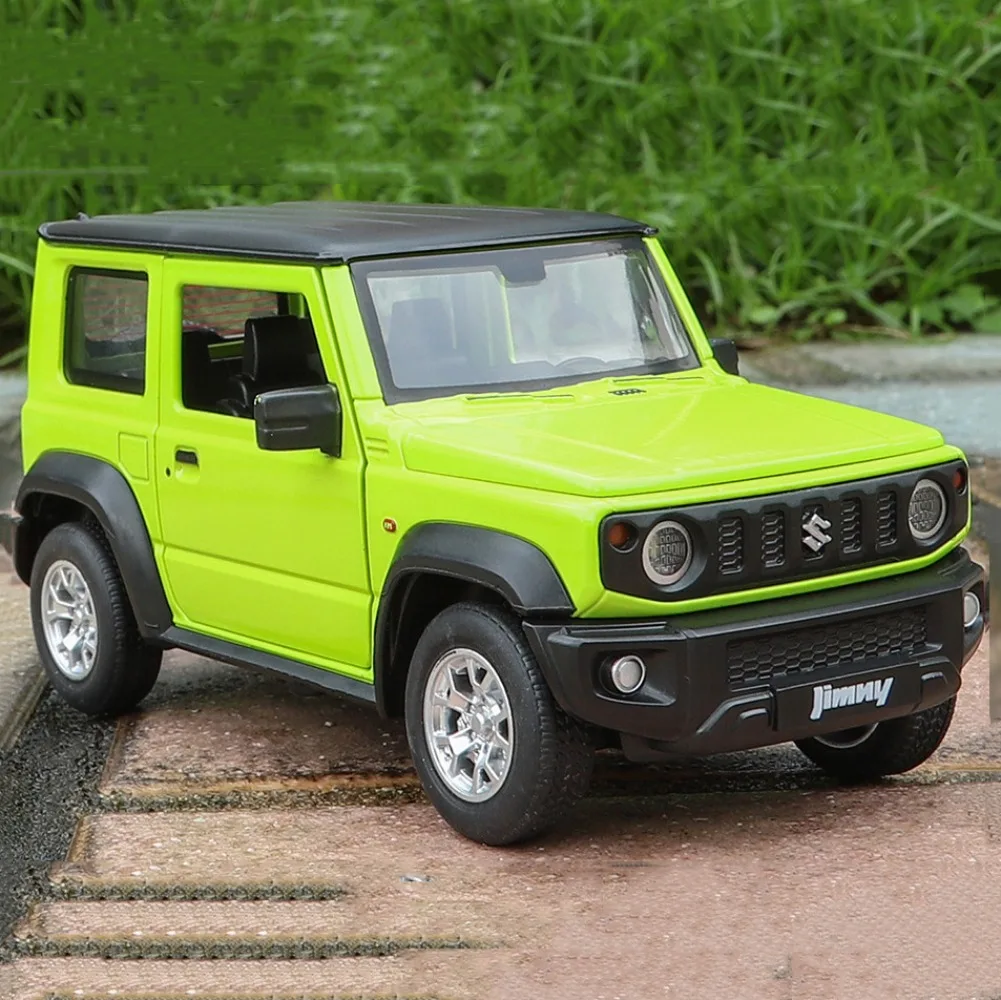 

1/24 Suzuki Jimny Model Toys Cas Die Cast Alloy Vehicles 4 Door Can Be Opened Pull Back Sound Light High Simulation Models Gifts