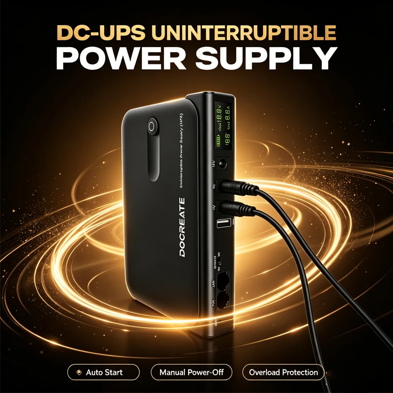 Hot Selling 36W DC UPS Backup Power Supply For Router CCTV Modem 5V/9V/12V Output NO Battery EU/US Plug Uninterrupted Switching