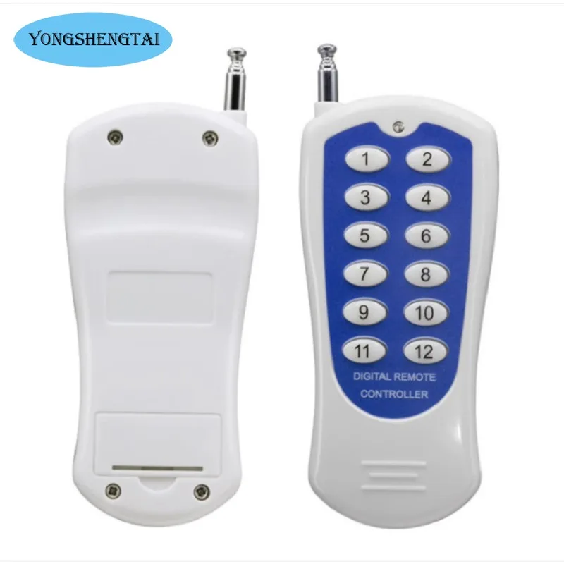 433MHZ 12 Channel 12Buttons/Key RF Wireless Remote Controller /Radio Controller/Transmitter Receiver Fittings LED RGB lights