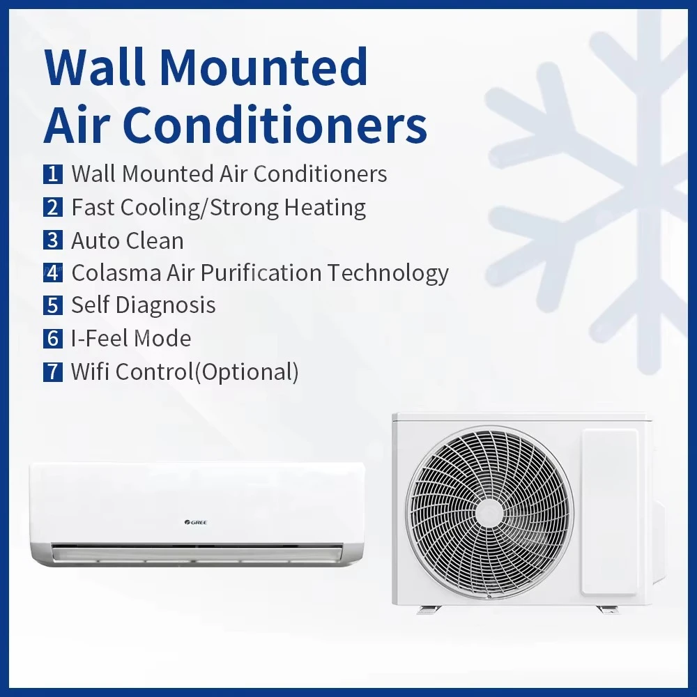 Factiry Direct Gree Split Air Conditioner 24000BTU R410A Anti-Corrosion Option WiFi Control for Coastal Industrial Environments
