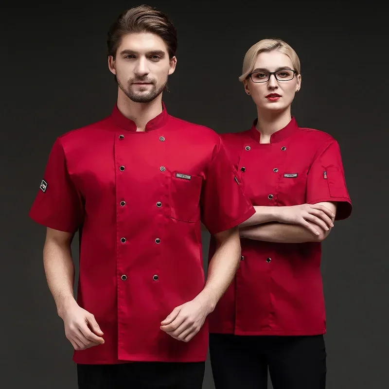 Chef Uniform Western Restaurant Unisex Cook Work Clothes Men Women Waiter Barber Shop Breathable Kitchen Cooking Hotel Jacket