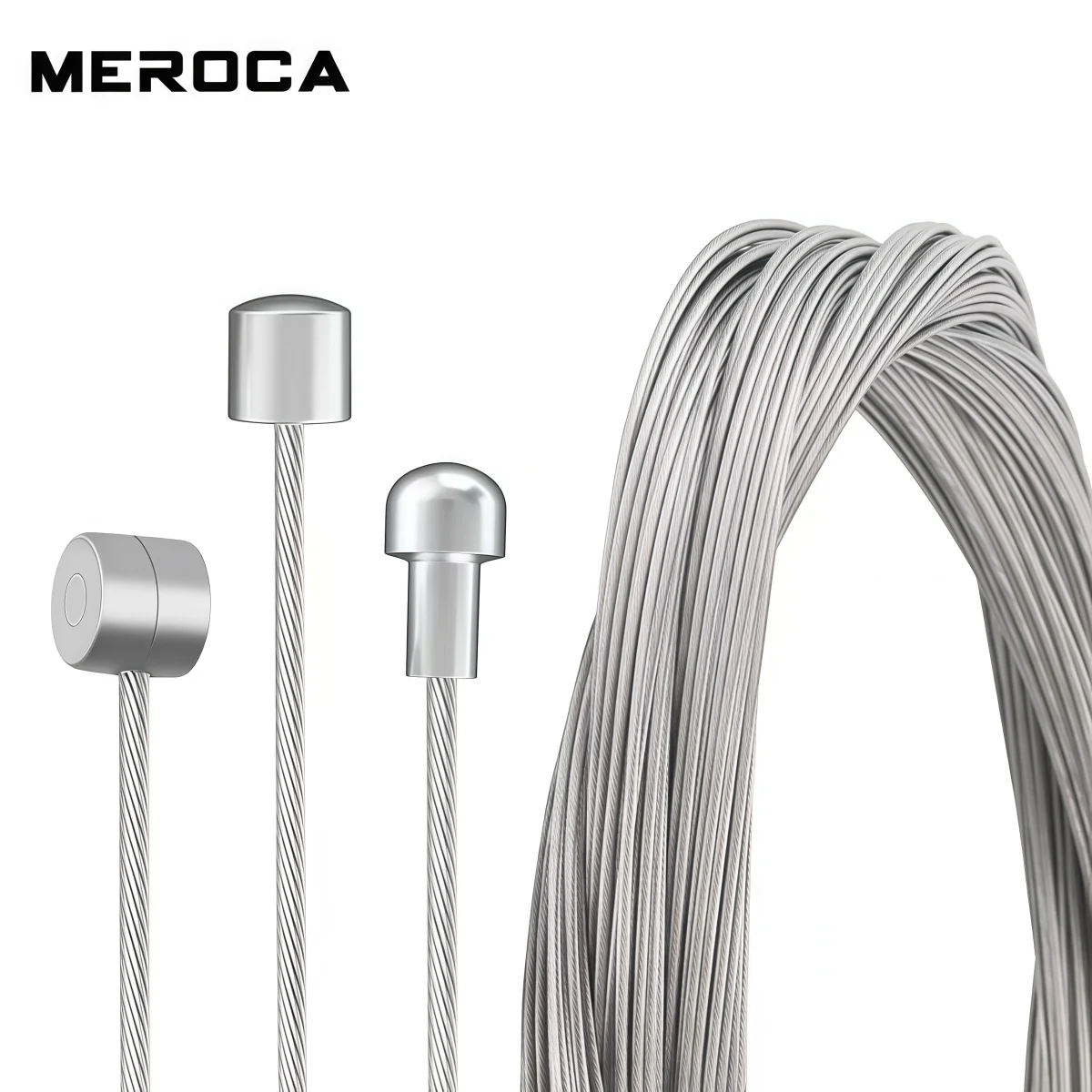 MEROCA Martensitic Stainless Steel Brake & Shift Cable For Mountain / Road Bikes - Rustproof High Precision (1700 / 2100 mm)