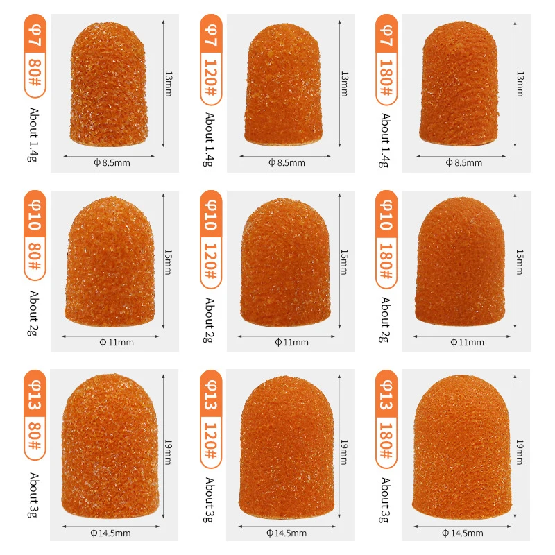 1 قطعة 80 # /120 # /180 #   مسمار الفن الرملي غطاء مسمار مانيكير تلميع كتلة الرمل الرملي تحمل الكهربائية مسمار مثقاب الخشب الملحقات